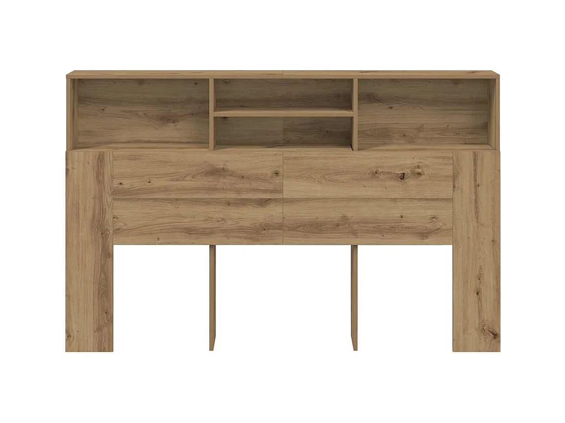 Armoire de tête de lit chêne artisanal 160x19x103,5 cm