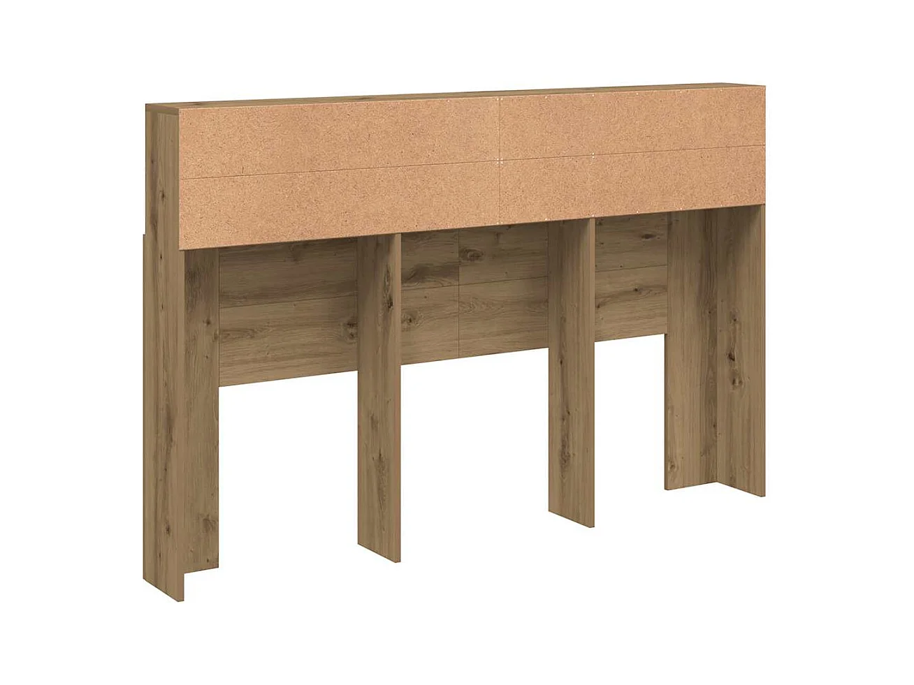 Armoire de tête de lit chêne artisanal 160x19x103,5 cm