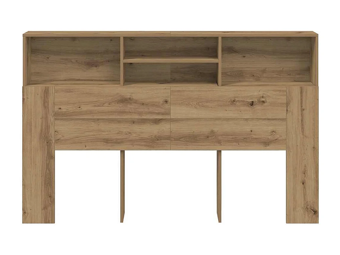 Armoire de tête de lit chêne artisanal 160x19x103,5 cm