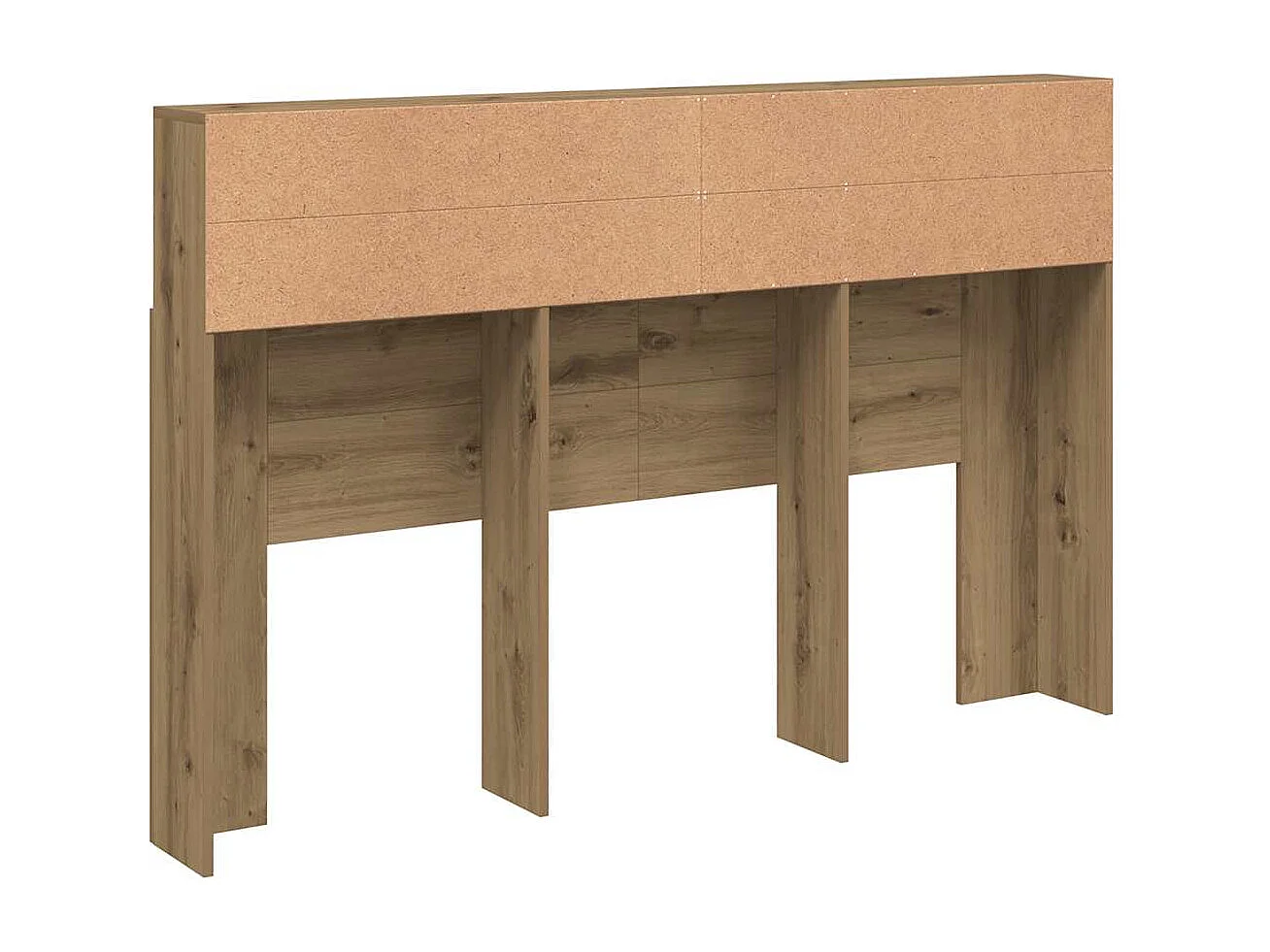 Armoire de tête de lit chêne artisanal 160x19x103,5 cm