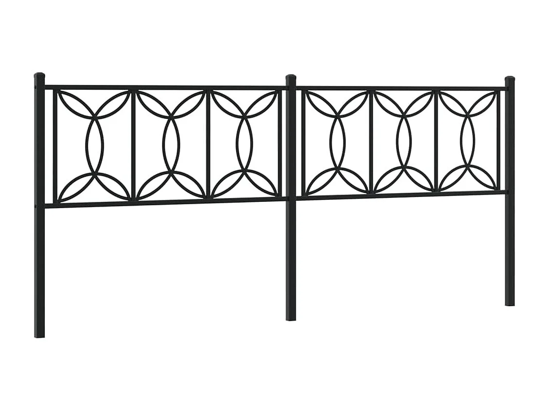 Tête de lit métal noir 193 cm