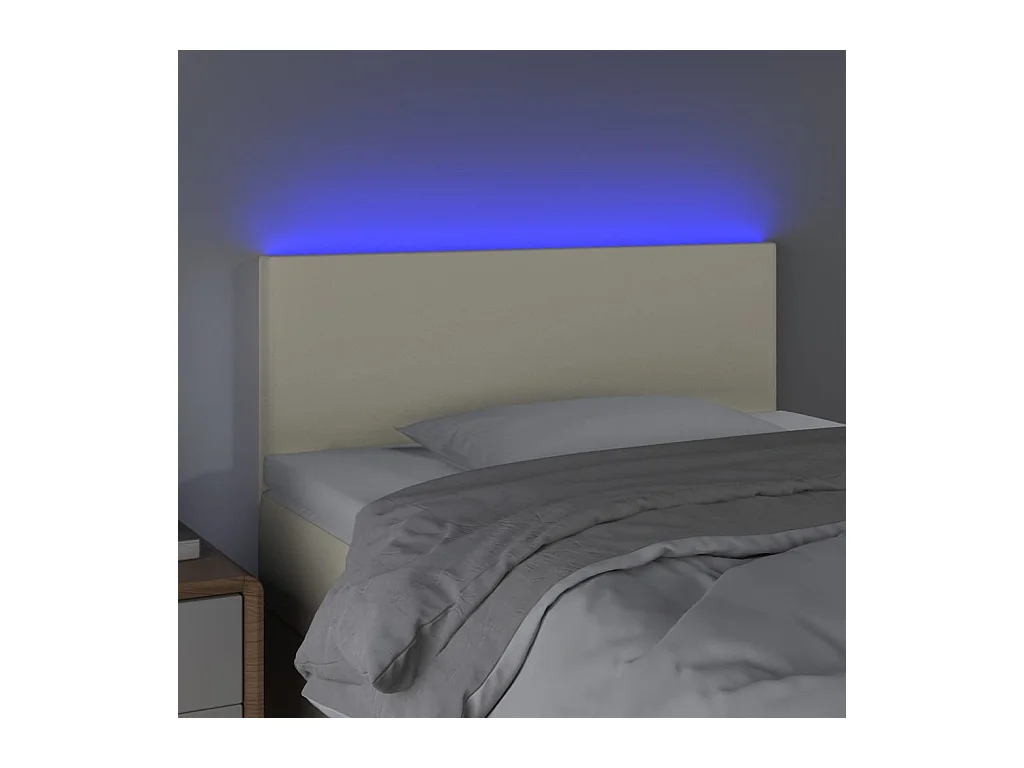Tête de lit à LED Crème 80x5x78/88 cm Similicuir