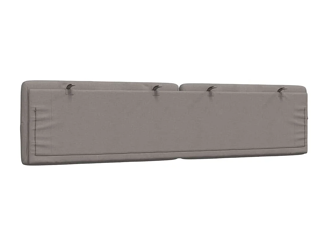 Cabecero de cama acolchado tela gris taupe 200 cm