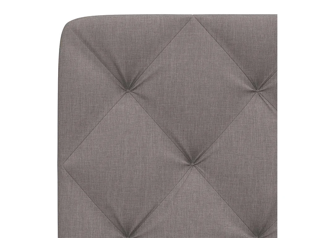 Cabecero de cama acolchado tela gris taupe 200 cm