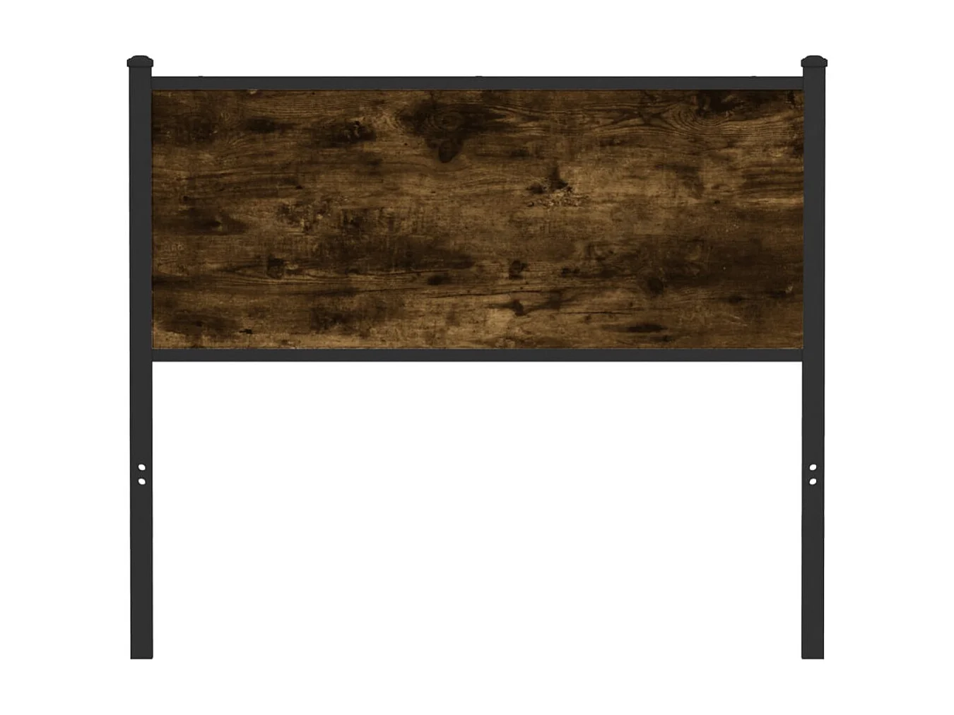 Hoofdbord 100 cm bewerkt hout en staal gerookt eikenkleurig