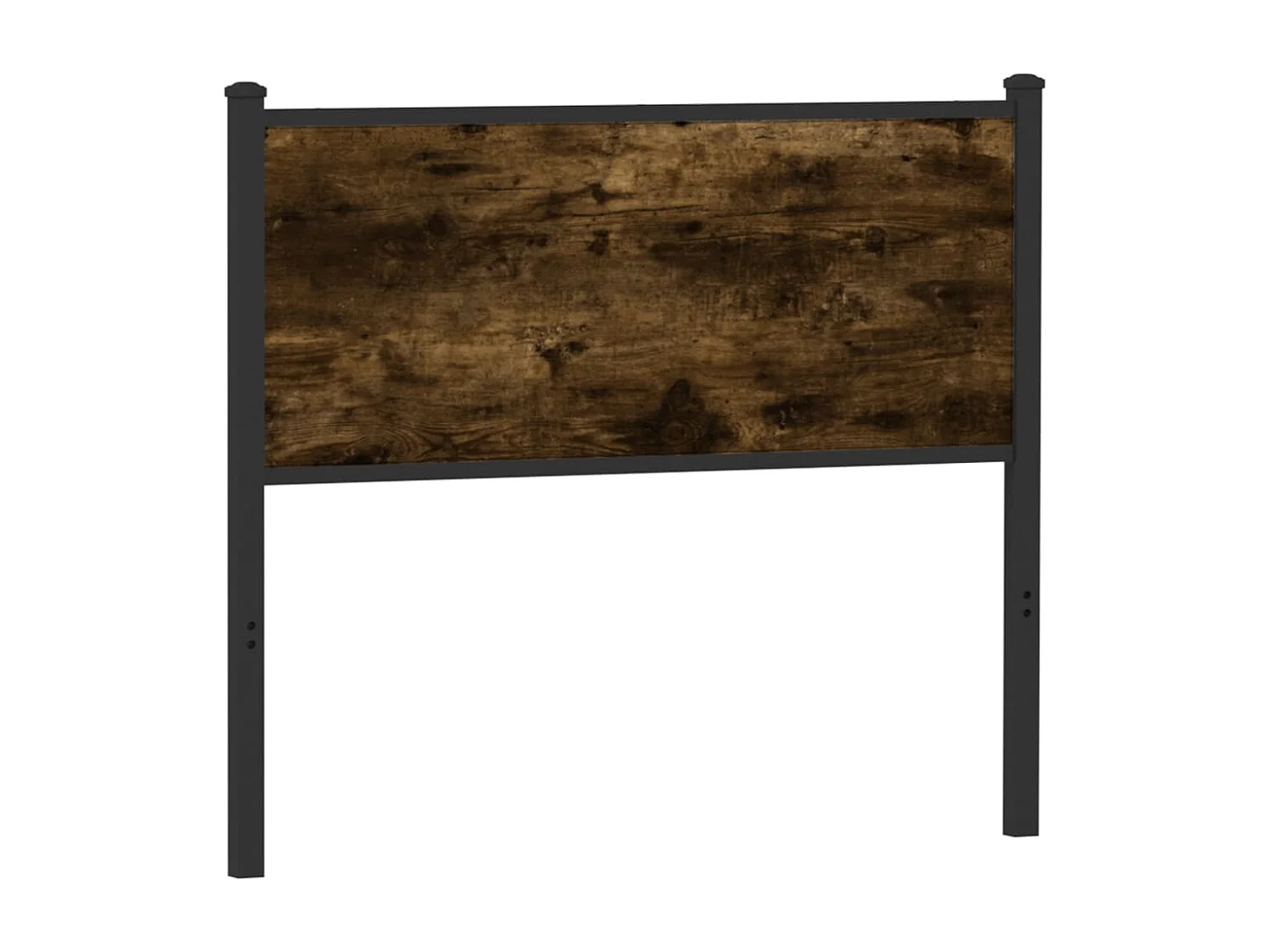 Hoofdbord 100 cm bewerkt hout en staal gerookt eikenkleurig