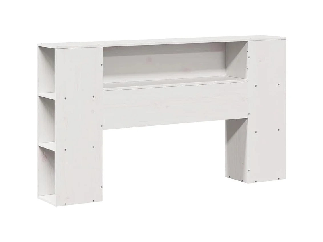 Cabecero de cama almacenaje madera maciza pino blanco 140 cm