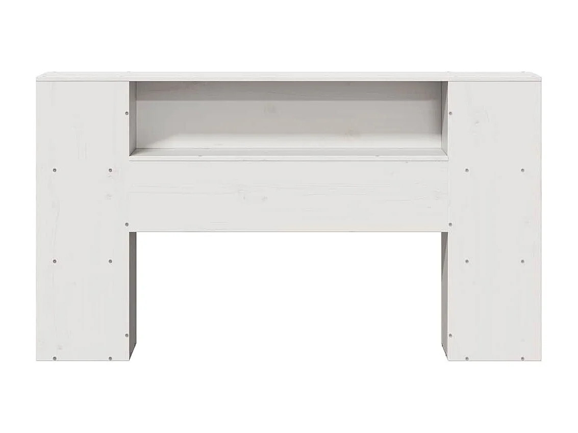 Tête de lit avec rangement blanc 140 cm bois massif de pin