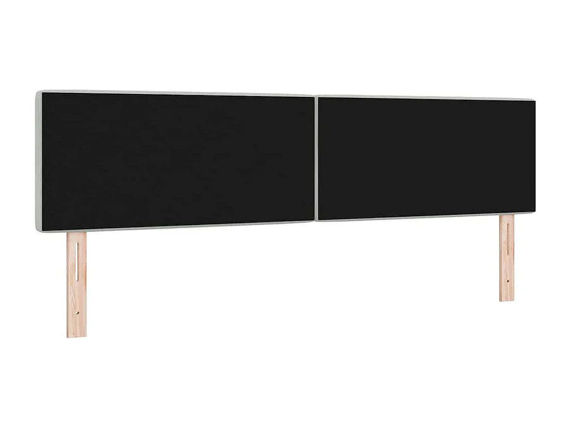 Tête de Lit LED Argyle Gris clair 90 cm Velours