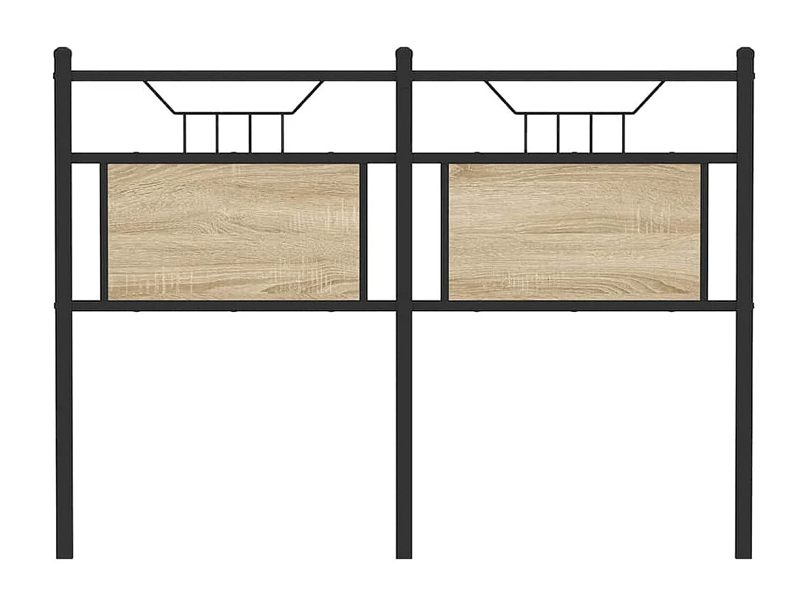 Tête de lit chêne sonoma 120 cm bois d'ingénierie et acier