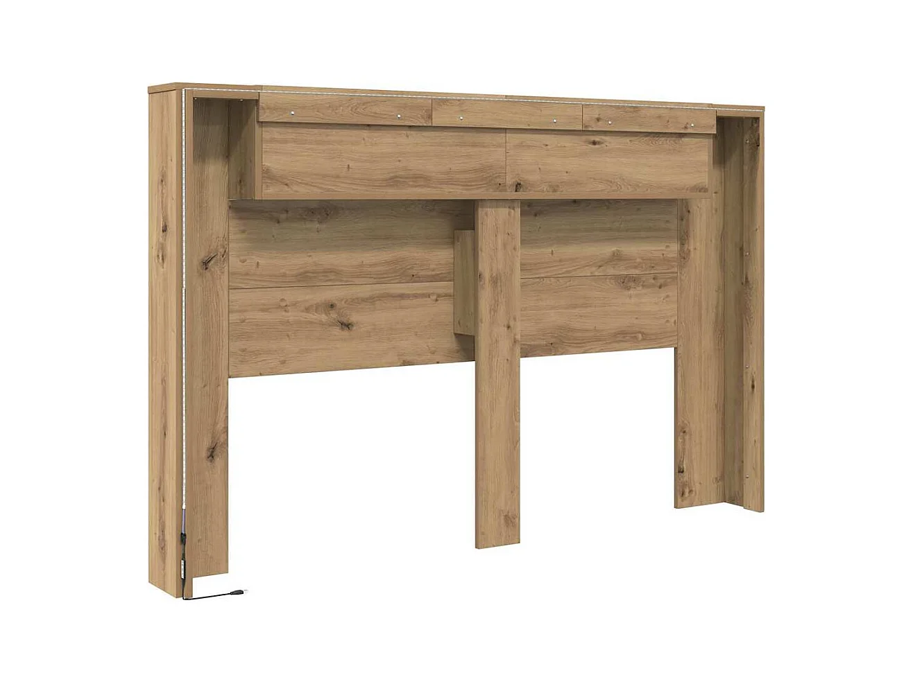 Tête de Lit chêne artisanal Bois d'ingénierie