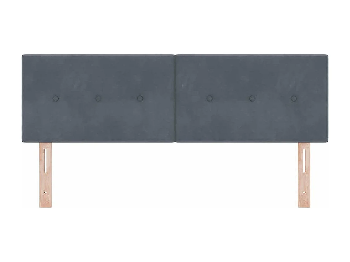 Cabecero Montaje en la pared Gris oscuro 160 cm Terciopelo