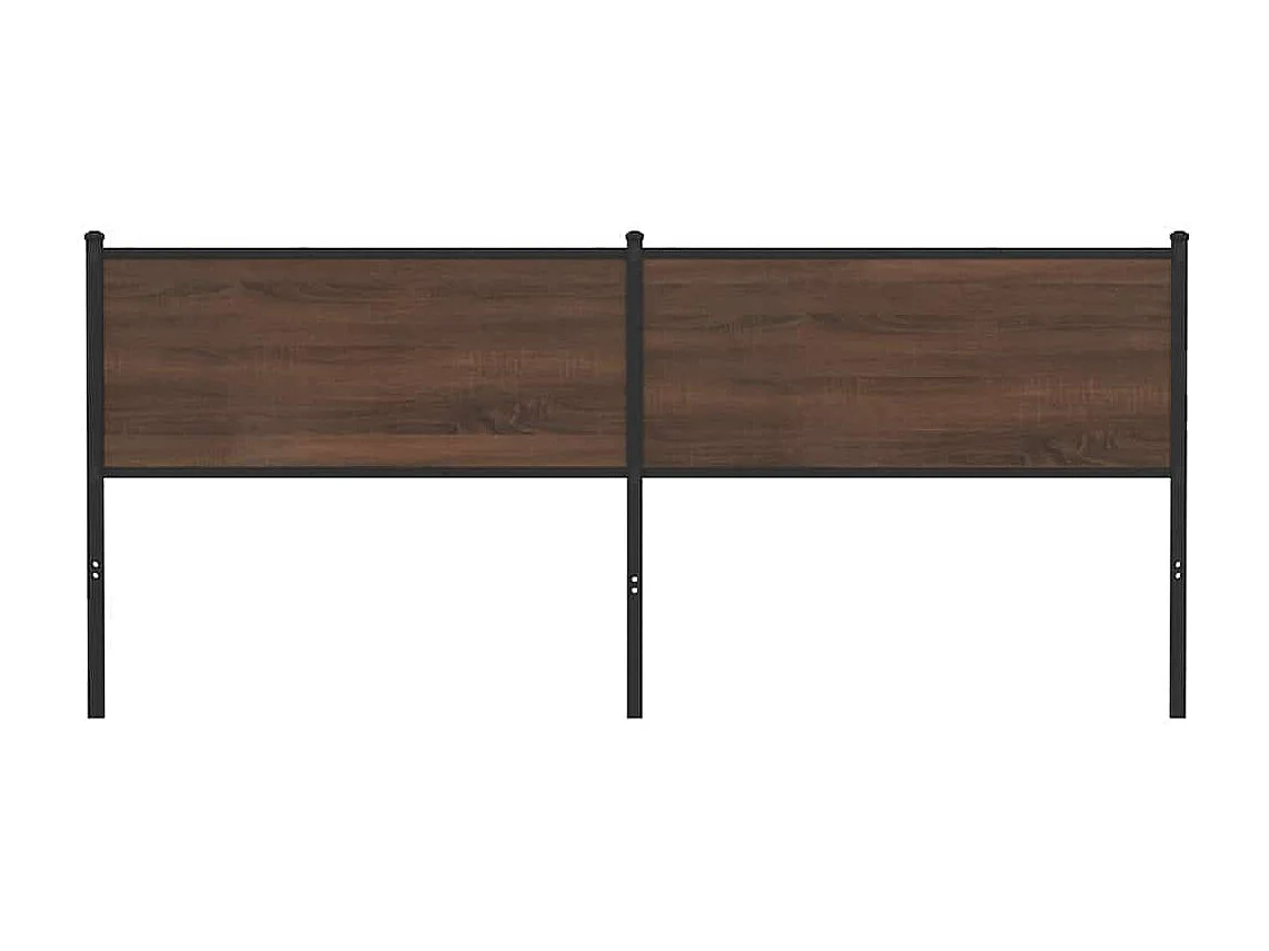 Tête de lit chêne marron 190 cm bois d'ingénierie et acier