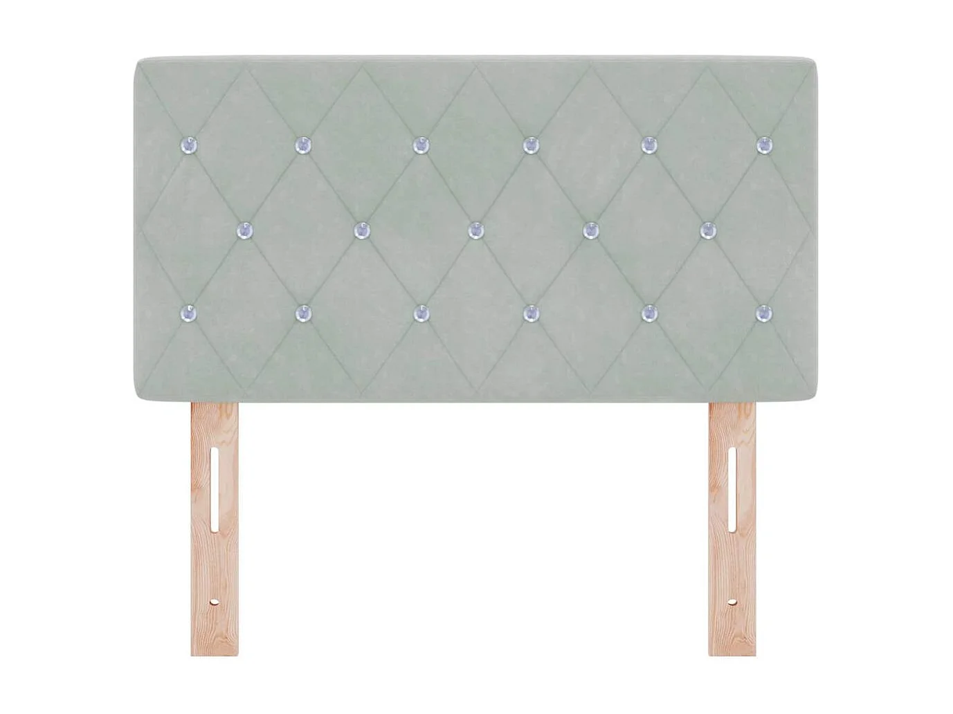 Tête de Lit LED Argyle Gris clair 80 cm Velours