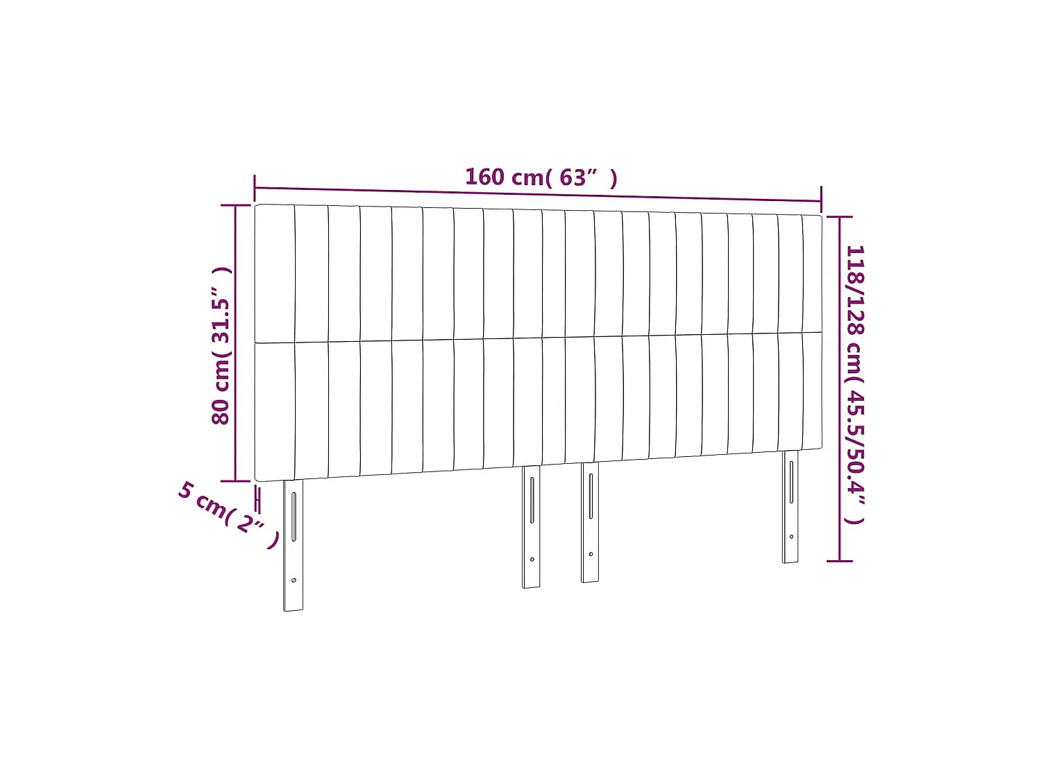 Têtes de lit 4 pièces Vert foncé 80x5x78/88 cm Velours
