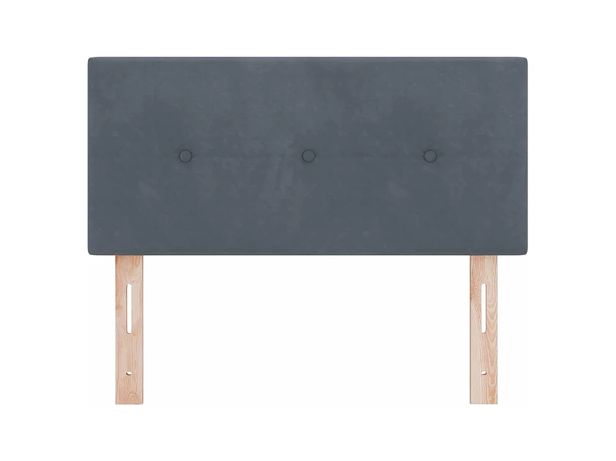 Tête de lit Montage mural Gris foncé 80 cm Velours