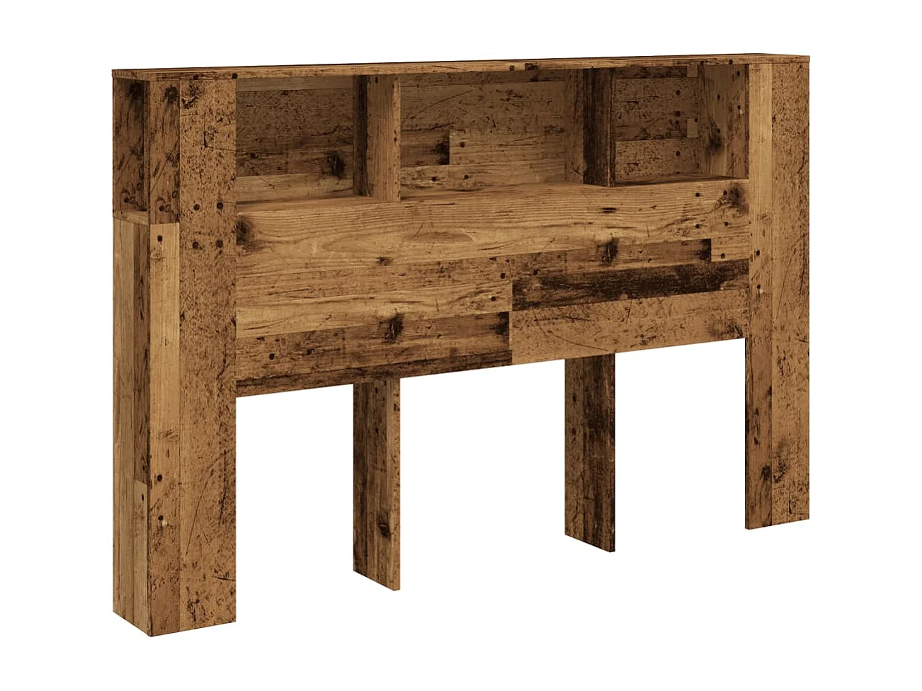 Armoire de tête de lit vieux bois 160x18,5x103,5 cm