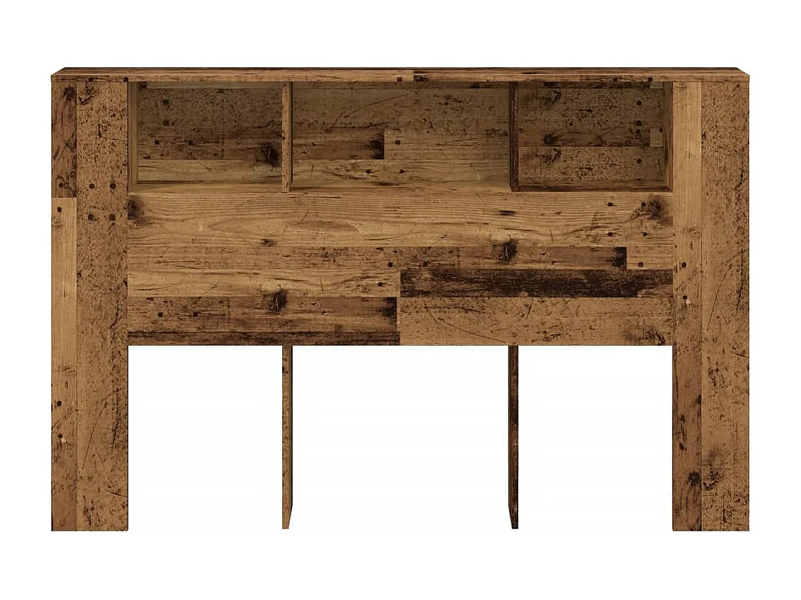 Armoire de tête de lit vieux bois 160x18,5x103,5 cm