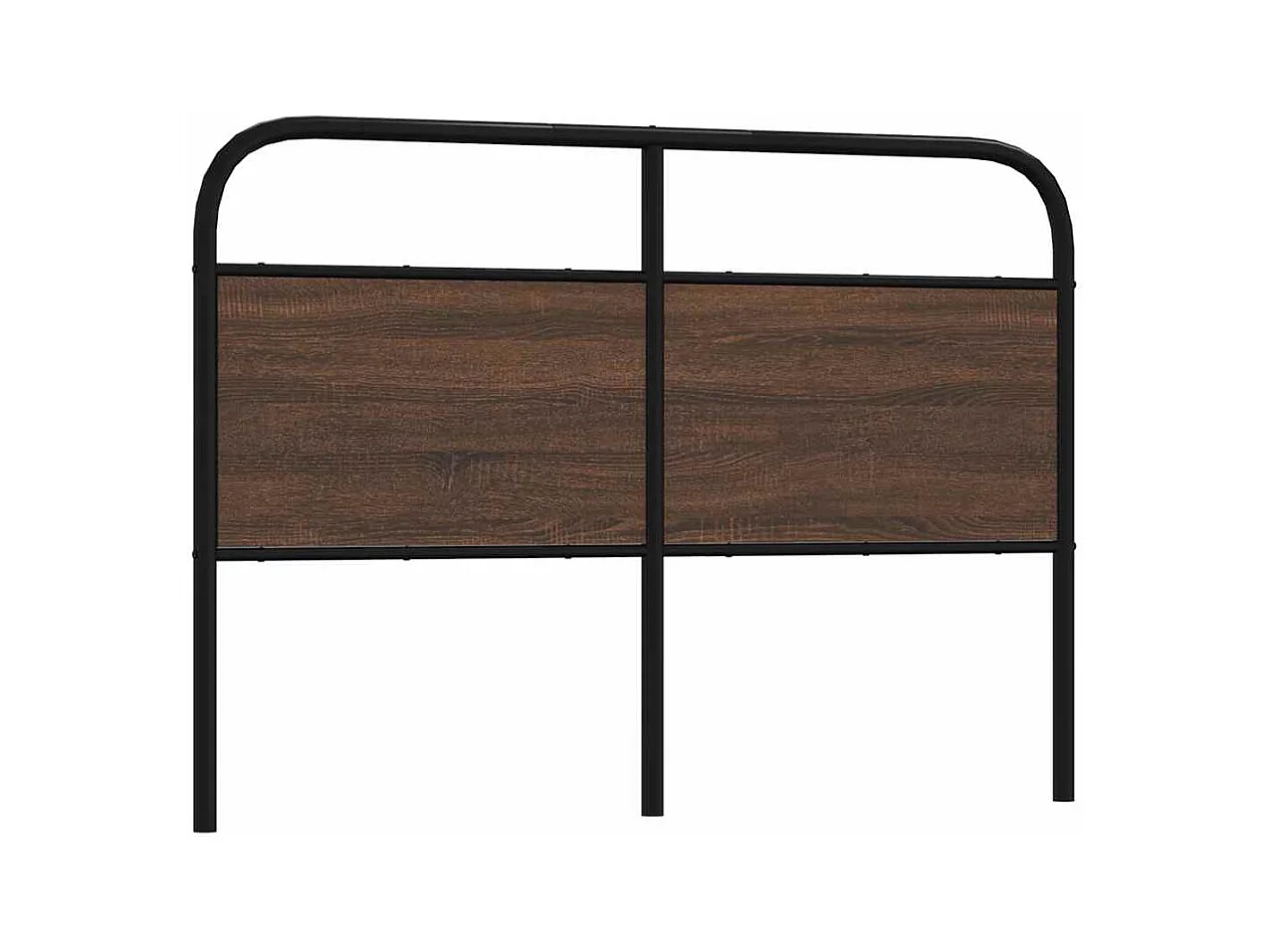 Tête de lit chêne marron 135 cm acier et bois d'ingénierie