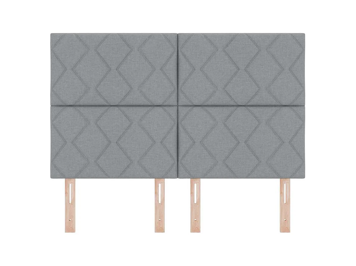Tête de Lit en Tissu Géométrique Gris clair 140 cm tissu