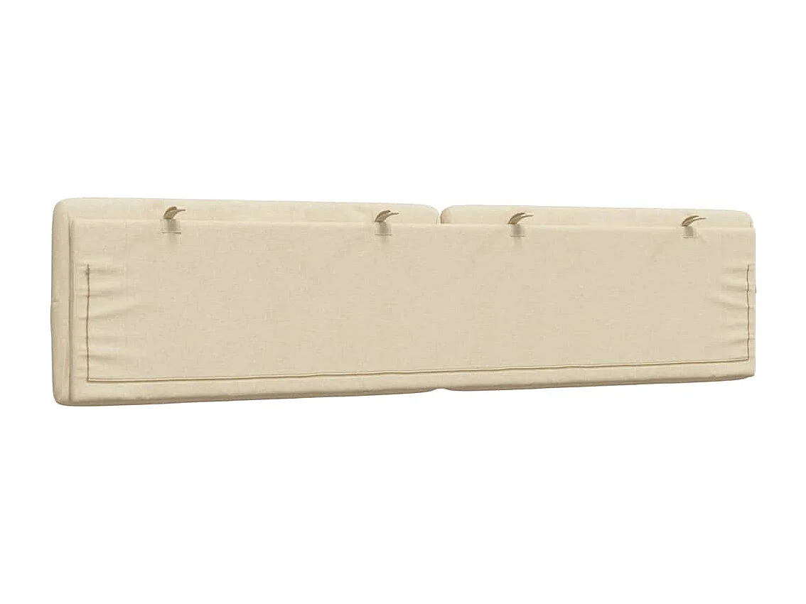 Hoofdbordkussen 200 cm stof crèmekleurig
