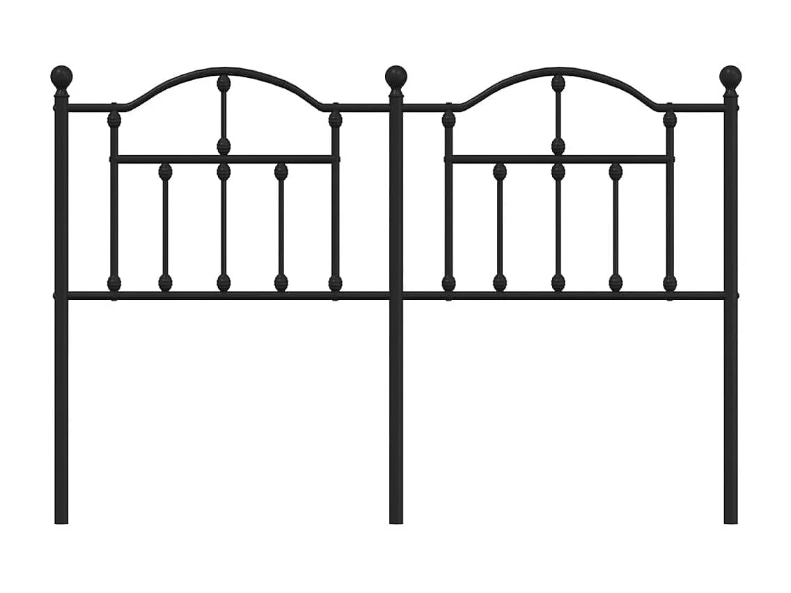 Tête de lit métal noir 140 cm