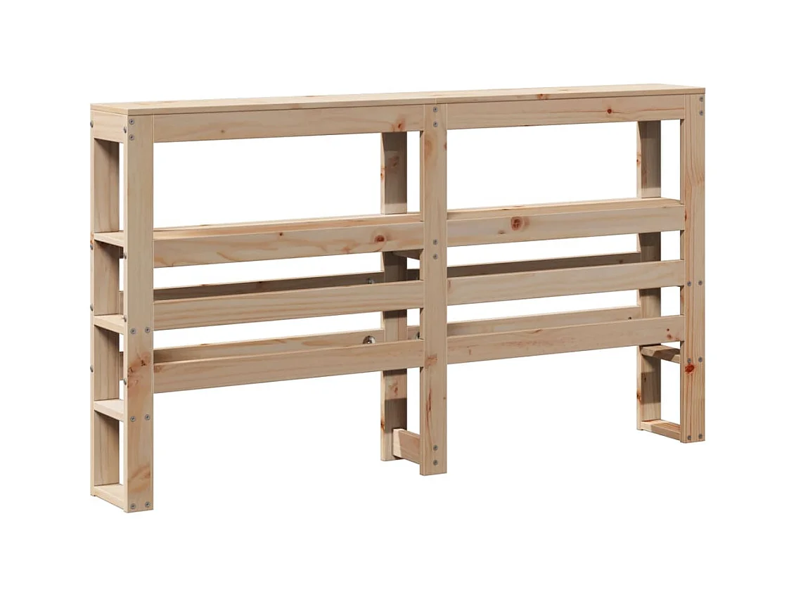 Hoofdbord met schappen 160 cm massief grenenhout