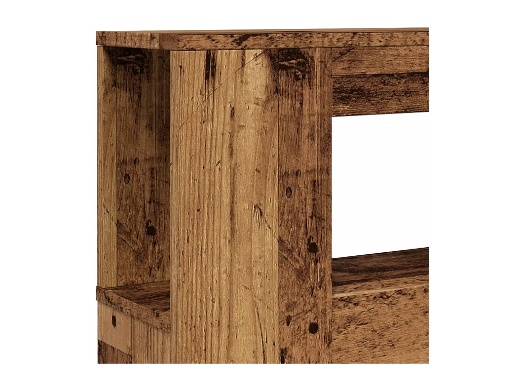 Tête de lit à LED vieux bois 160x18,5x103,5cm bois d'ingénierie