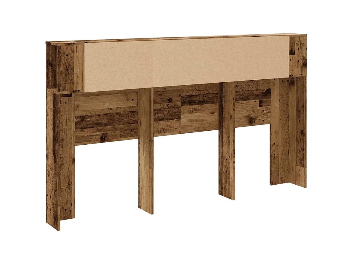 Armoire de tête de lit vieux bois 180x18,5x102,5 cm