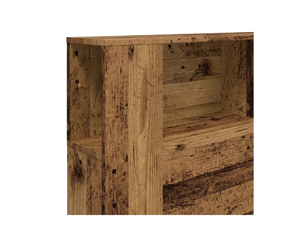 Armoire de tête de lit vieux bois 180x18,5x102,5 cm