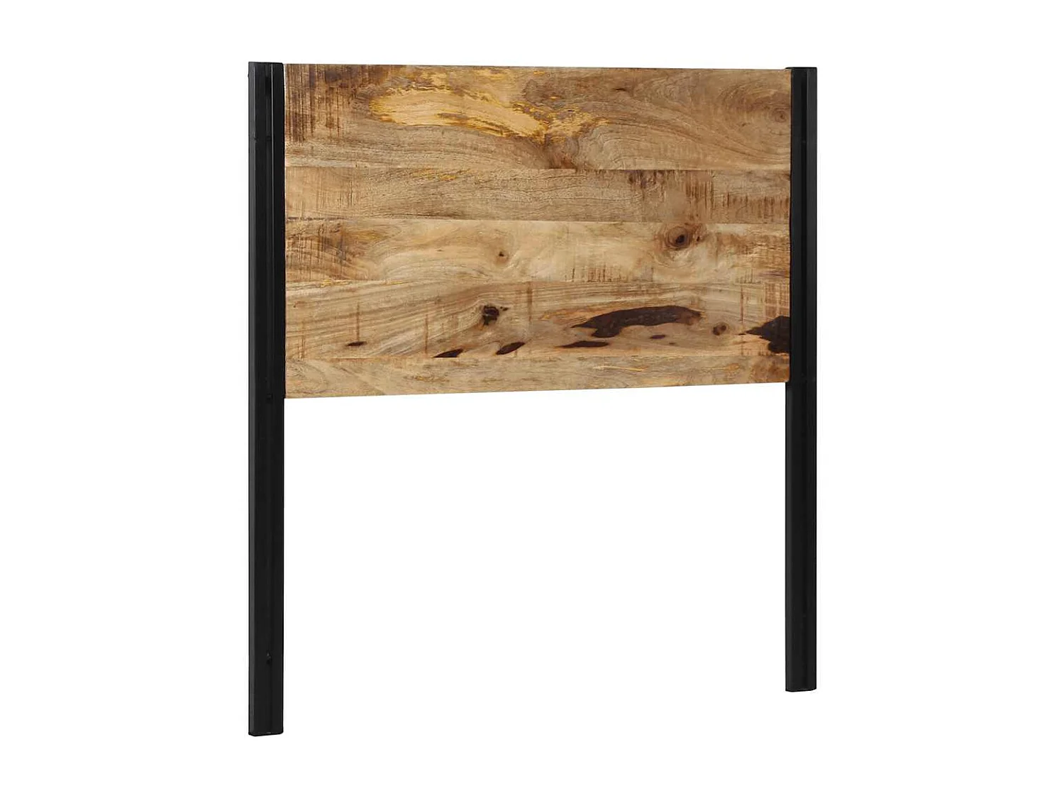 Tête de lit 100 cm bois massif manguier et fer