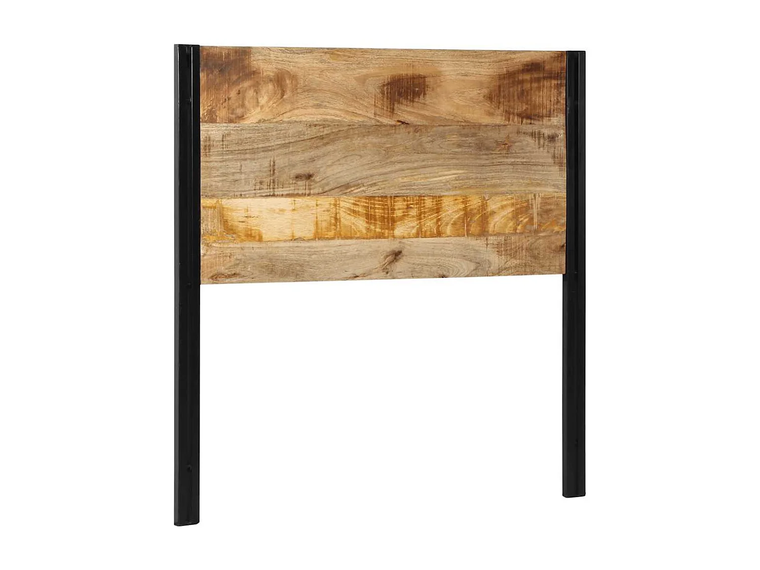 Tête de lit 100 cm bois massif manguier et fer