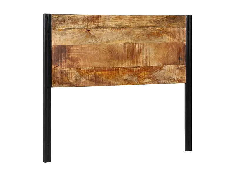Tête de lit 120 cm bois massif manguier et fer