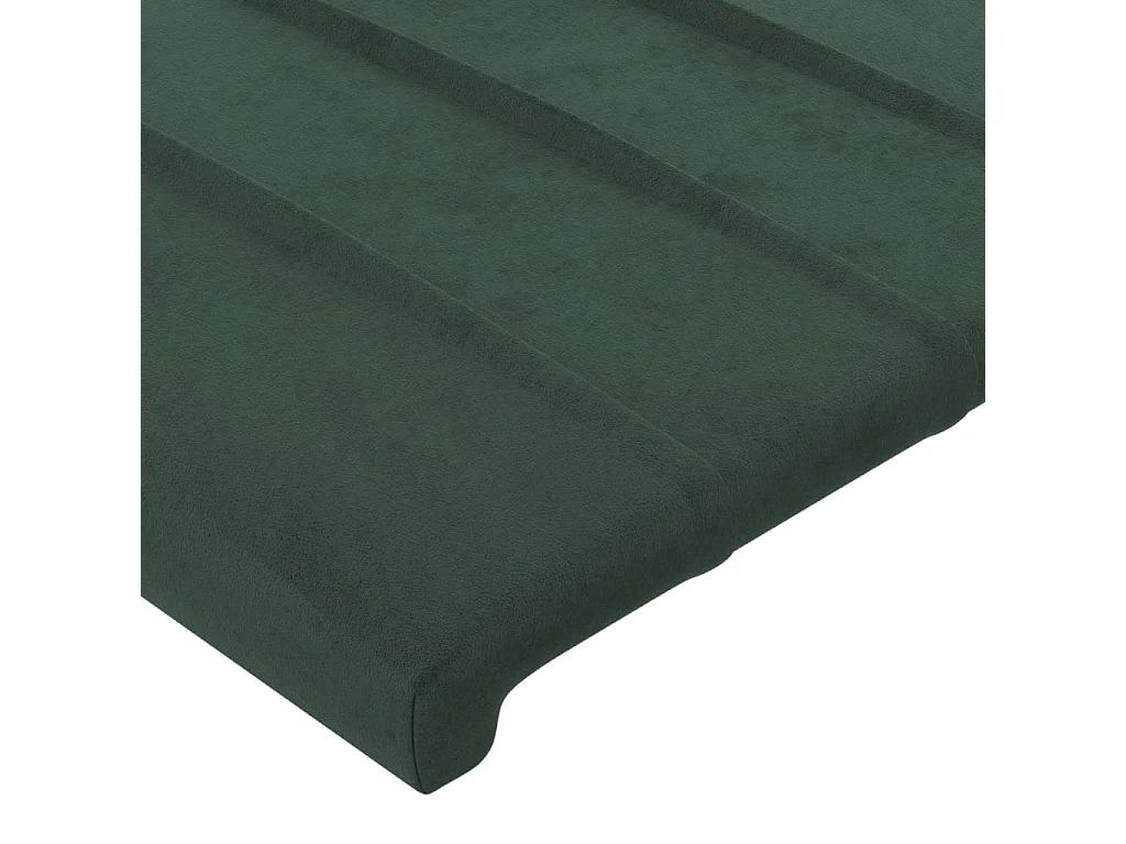 Tête de lit à LED Vert foncé 163x16x118/128 cm Velours