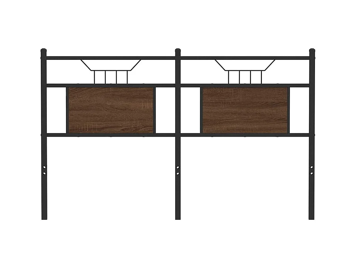 Tête de lit chêne marron 150 cm bois d'ingénierie et acier