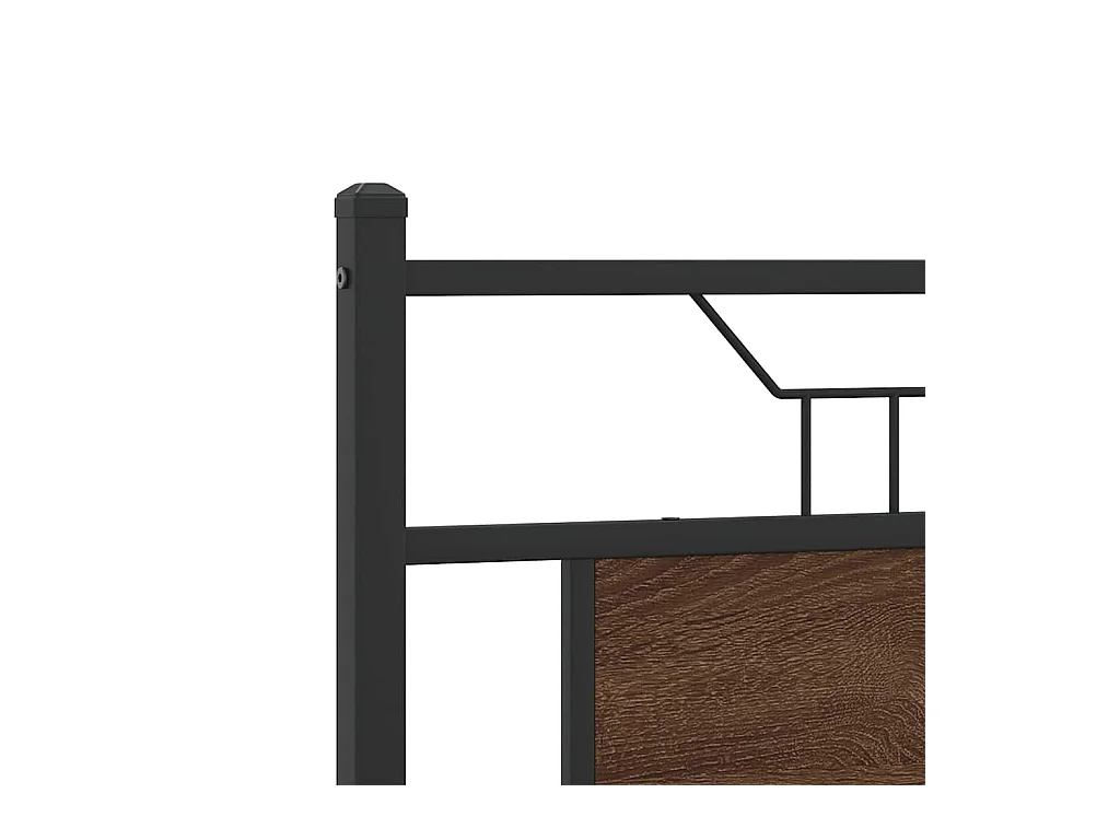 Tête de lit chêne marron 150 cm bois d'ingénierie et acier