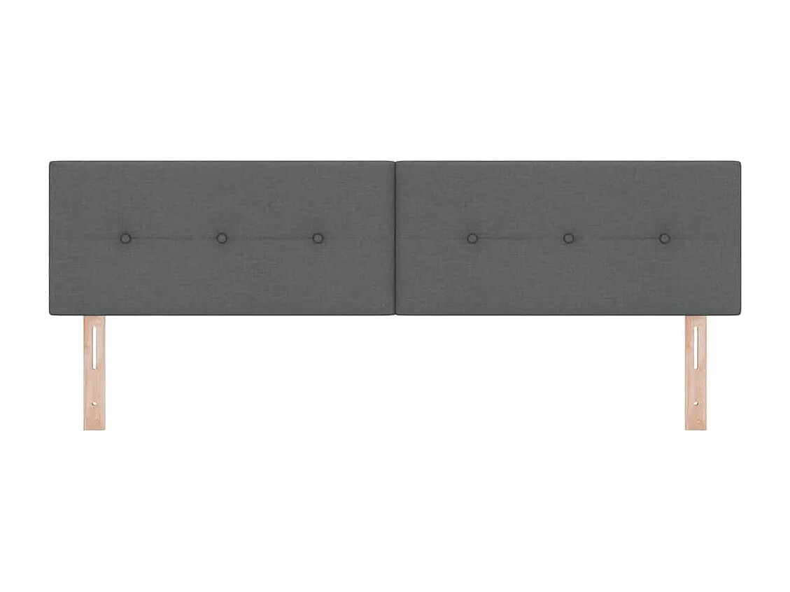 Tête de Lit LED avec des lumières à LED Gris foncé 180 cm tissu