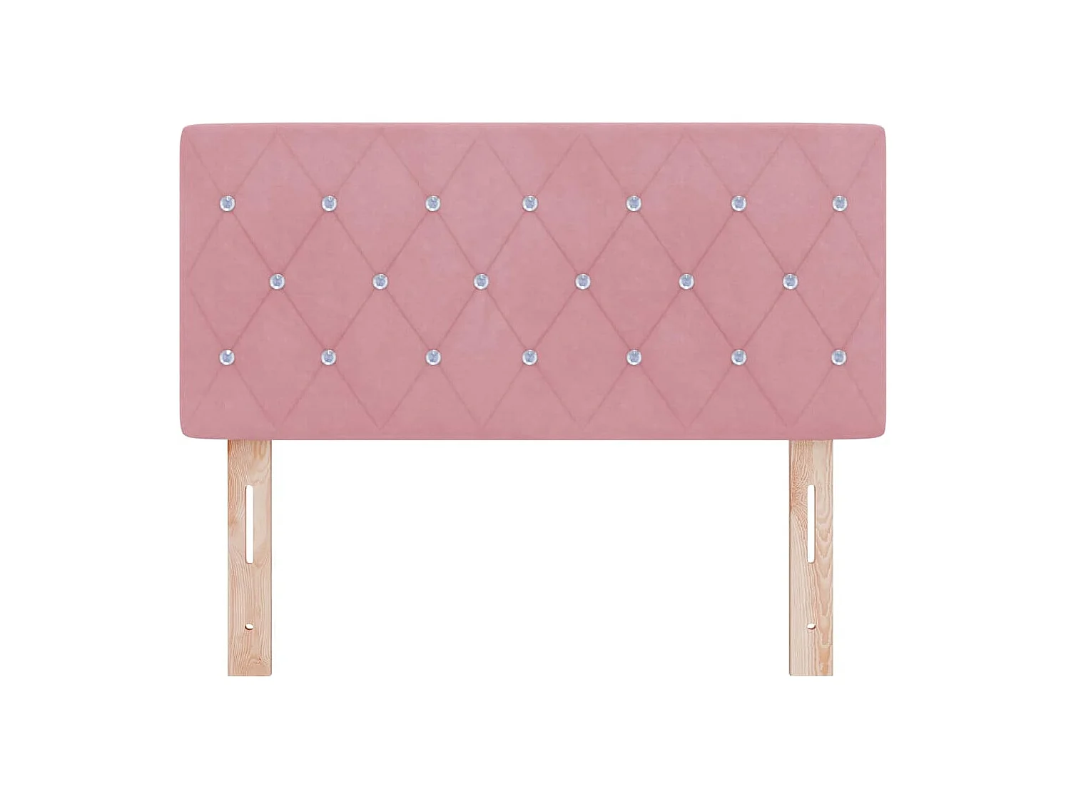 Tête de Lit LED avec des lumières à LED Rose 100 cm Velours