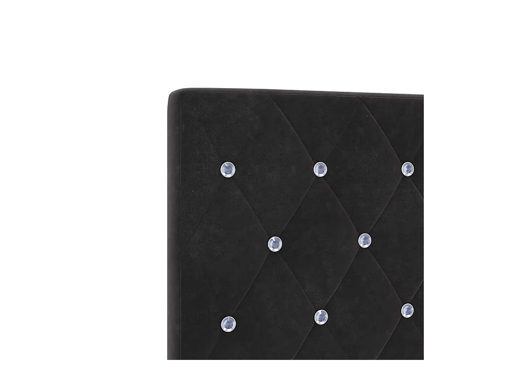 Tête de Lit en Velours Argyle Noir 90 cm Velours