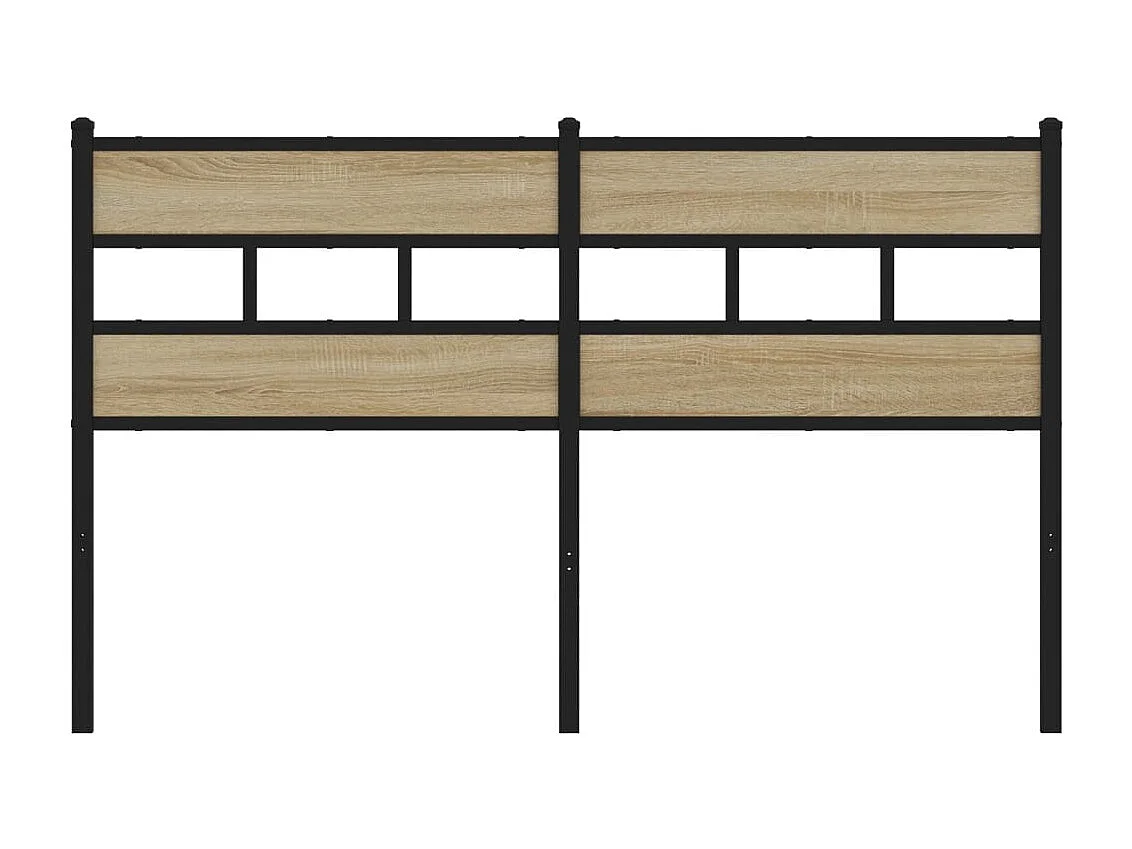Tête de lit chêne sonoma 150 cm fer et bois d’ingénierie