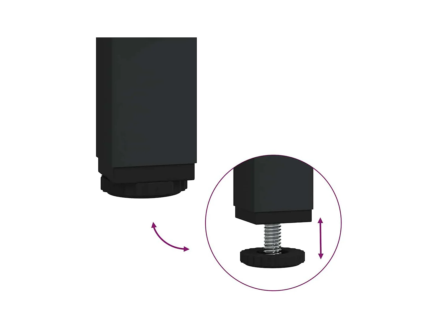 Tête de lit avec Station de Charge Chêne noir 75 cm