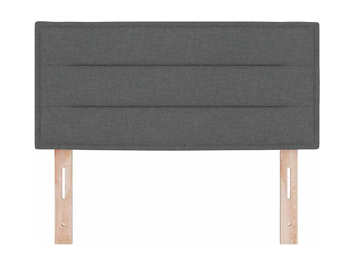 Cabeceira com cabeceira Manual Cinzento escuro 90 cm tecido