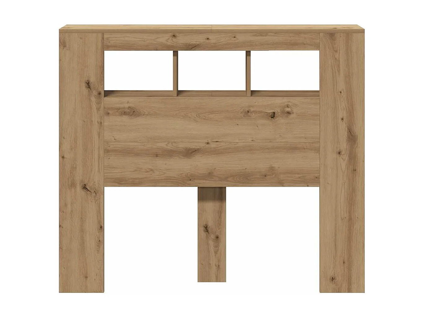 Hoofdeinde met LED 120x18,5x103,5 cm hout artisanaal eikenkleur