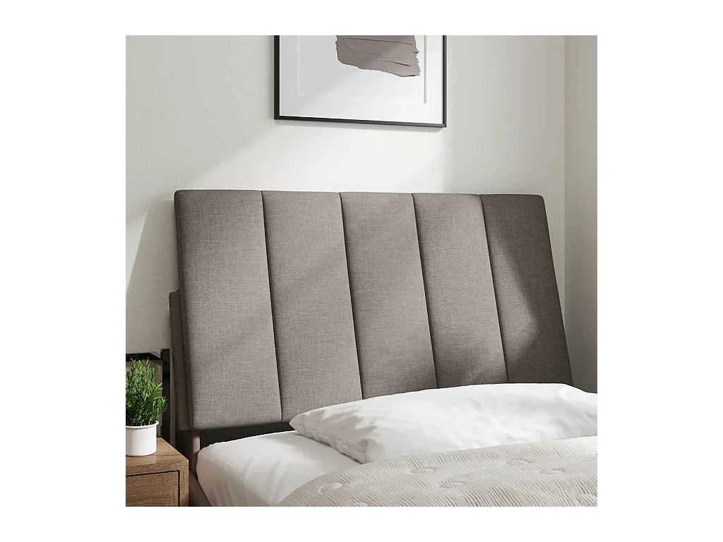 Tête de lit taupe 80 cm tissu