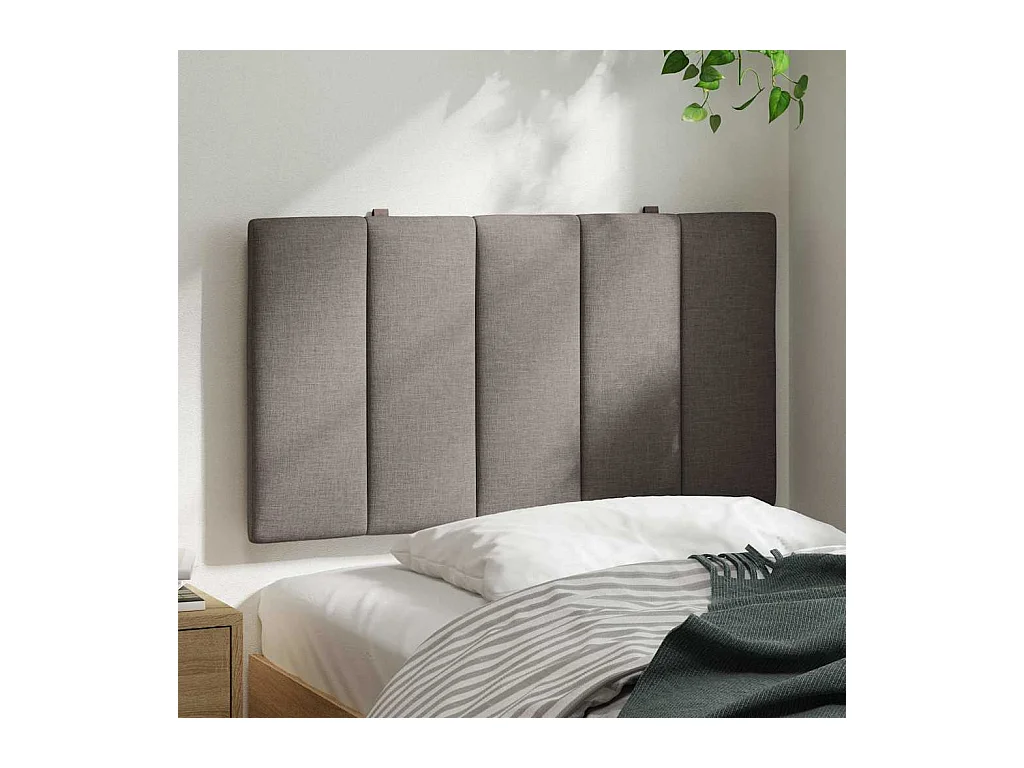 Tête de lit taupe 80 cm tissu