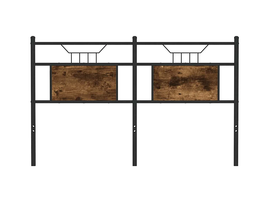 Cabeceira de cama 150 cm derivados madeira/aço carvalho fumado