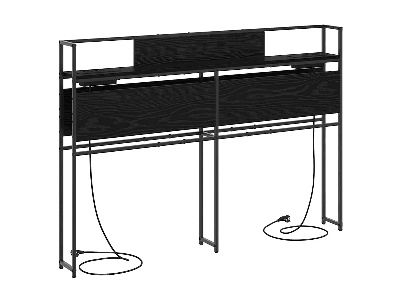 Tête de lit de rangement Chêne noir 160 cm Bois d'ingénierie