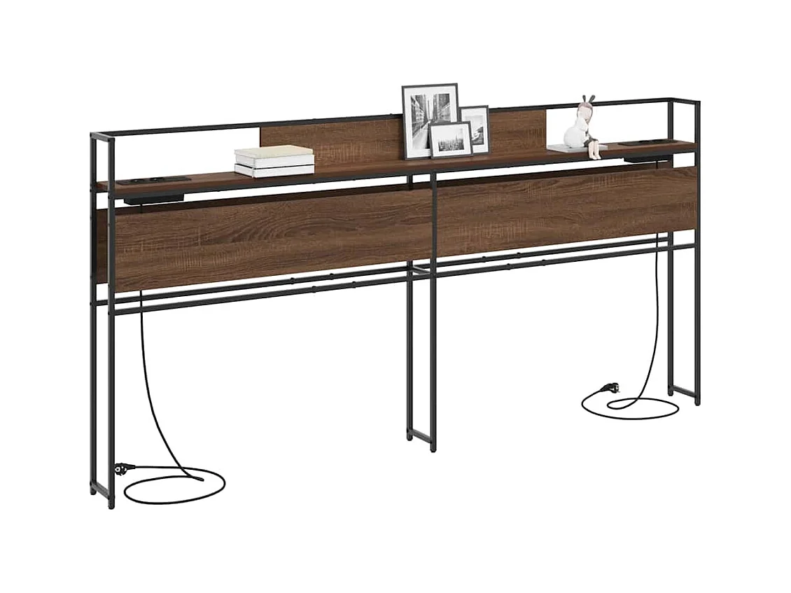 Tête de lit de rangement Chêne marron 200 cm Bois d'ingénierie