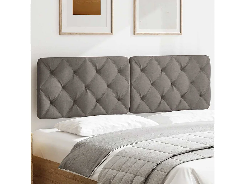 Tête de lit taupe 160 cm tissu