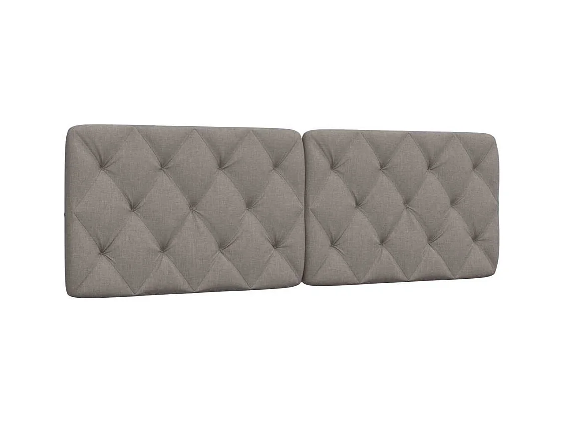 Cabecero de cama acolchado tela gris taupé 160 cm